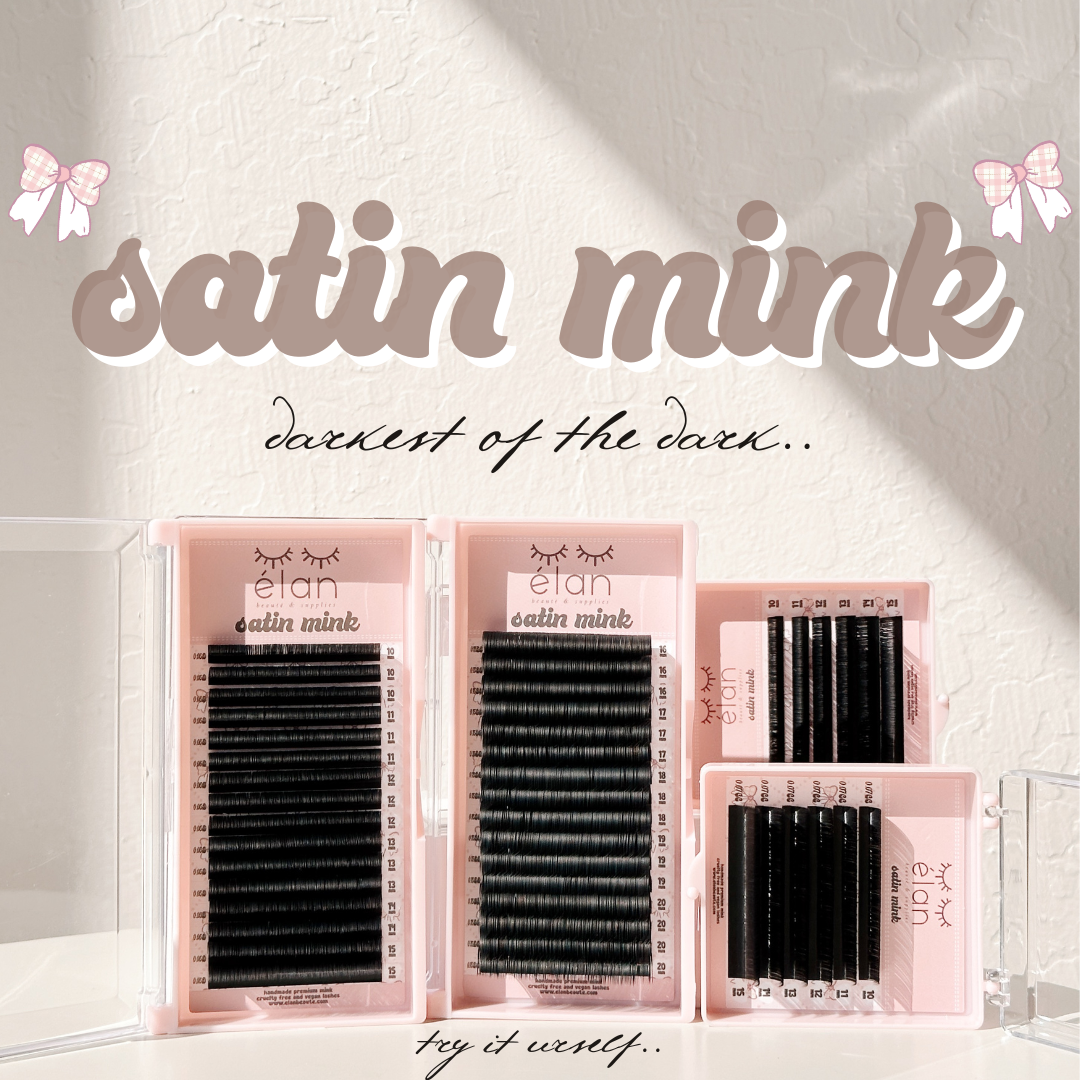 0.07 SATIN MINK lash trays (DARKEST lashes) π