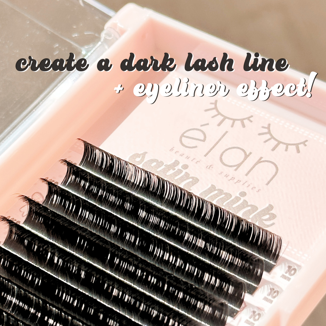 0.03 SATIN MINK lash trays (DARKEST lashes) π