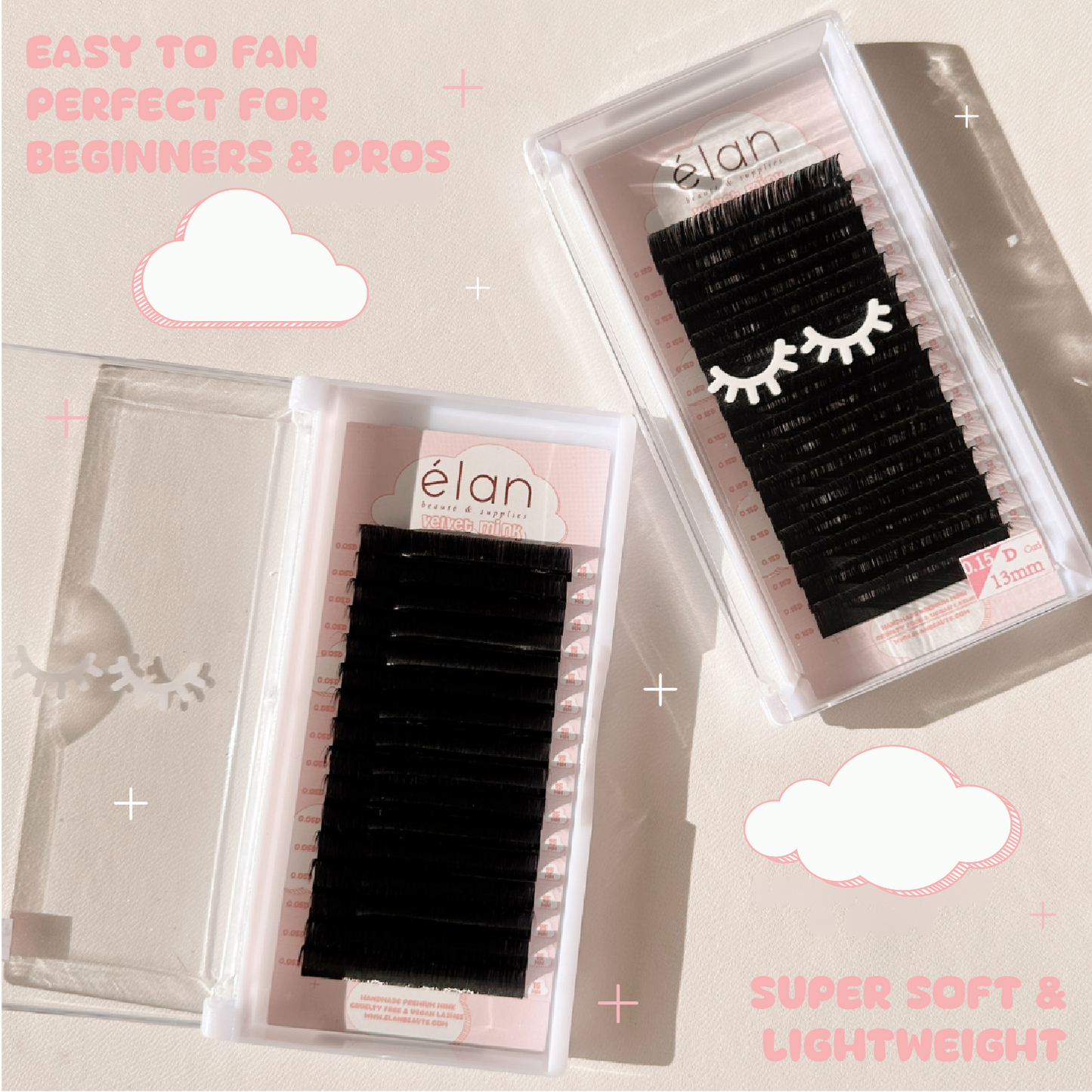 0.15 VELVET MINK lash trays āļø