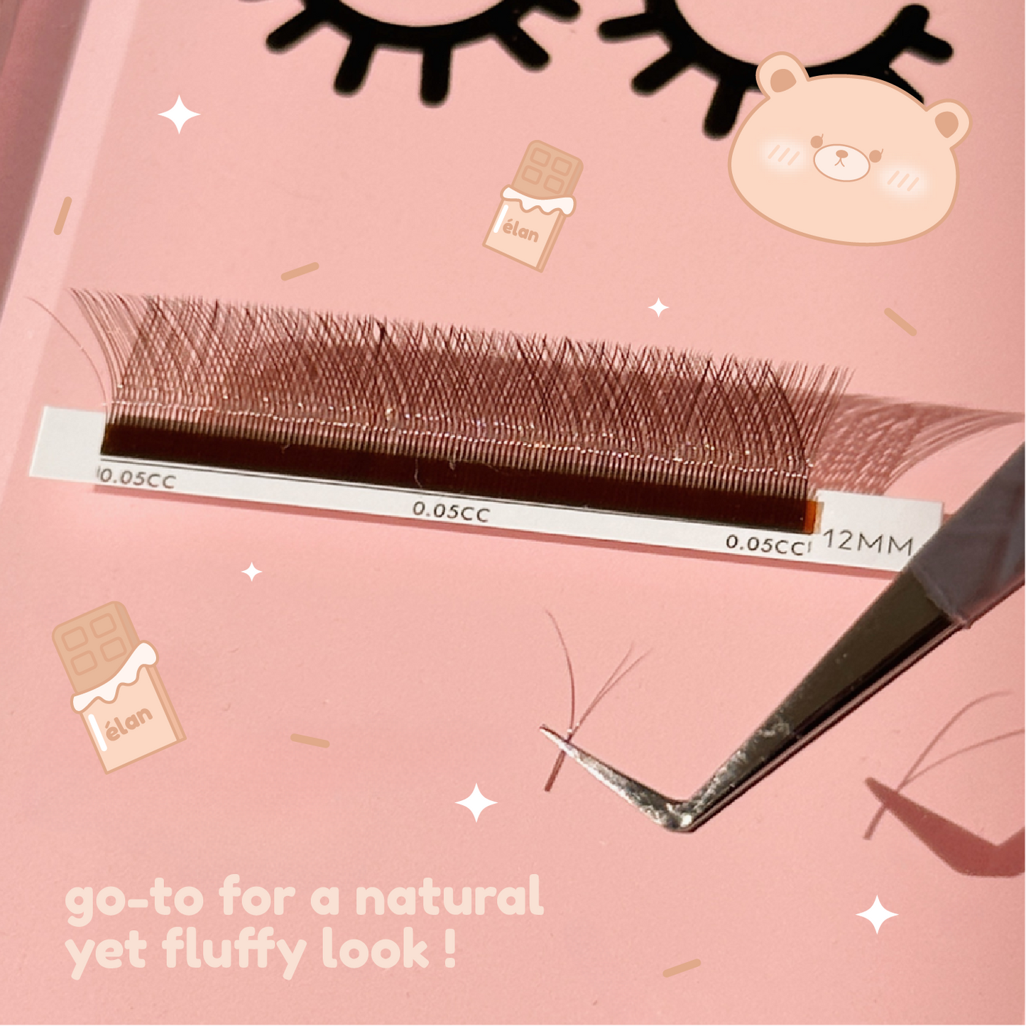 brown YY lashes (+mini adhesive)