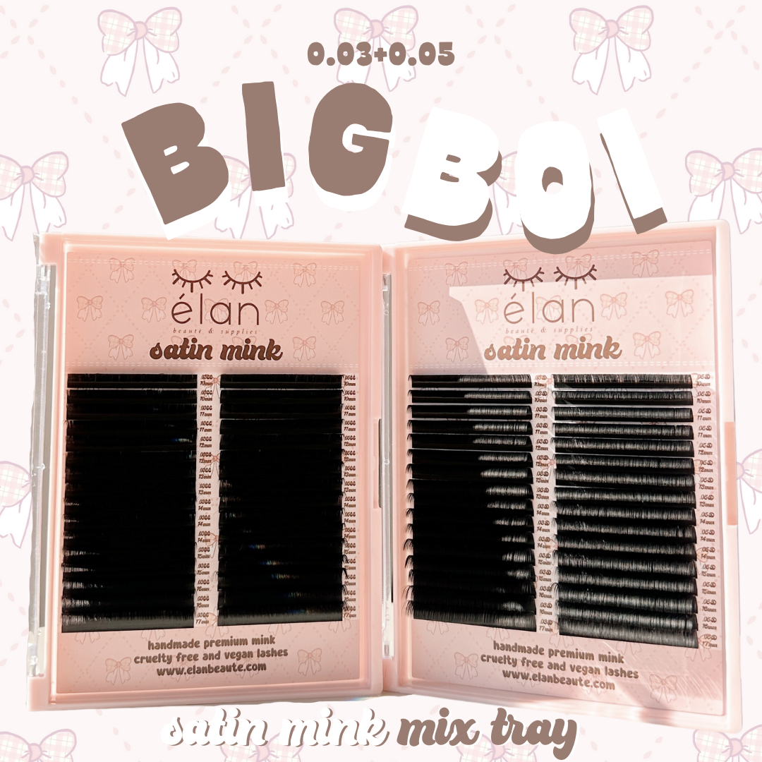 the BIG BOI 0.03+0.05 SATIN MINK mix tray 🎀