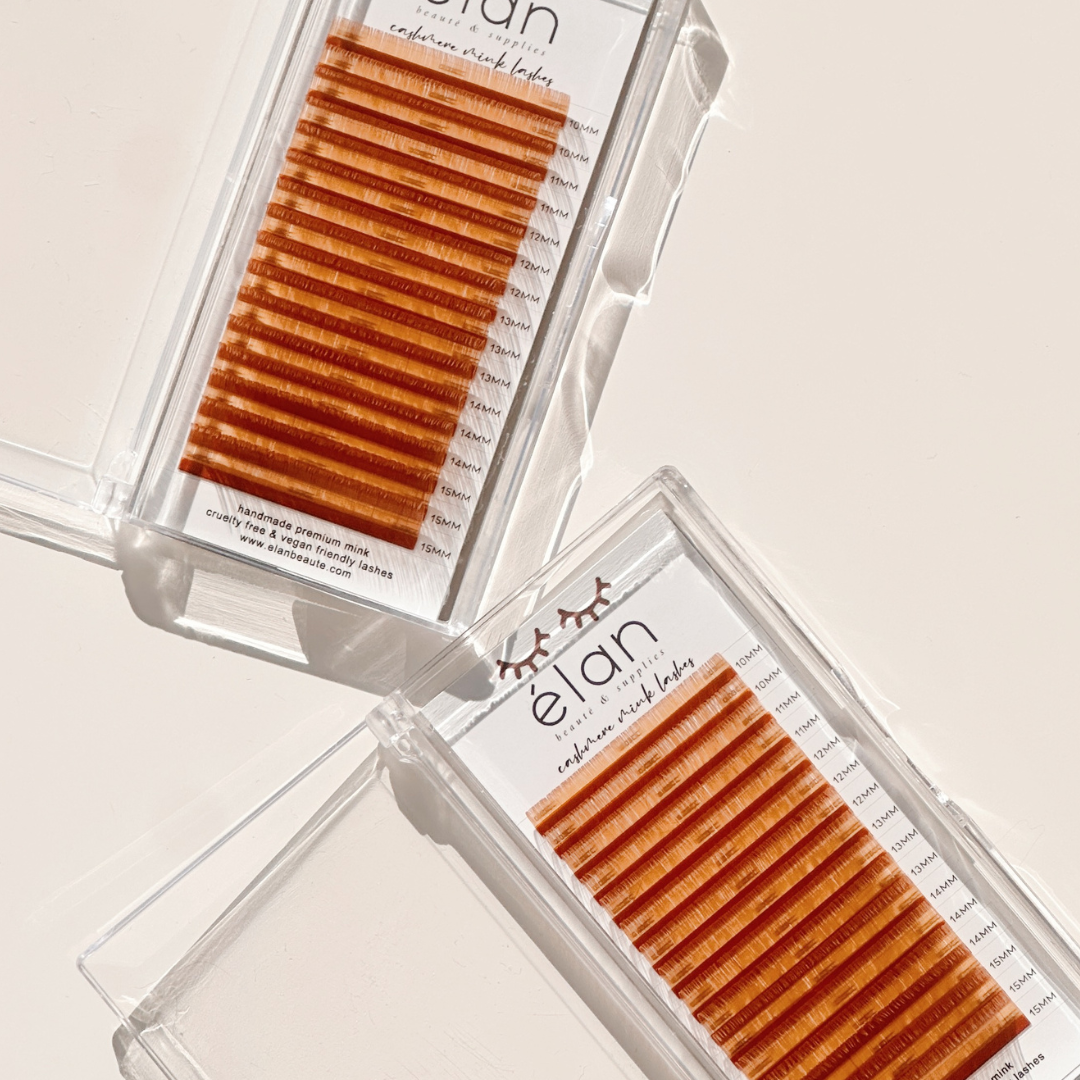 LIGHT BROWN color lashes