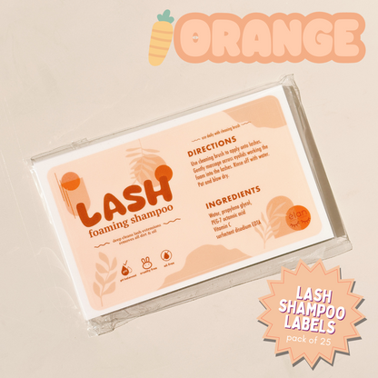 lash shampoo LABELS (pack of 25)