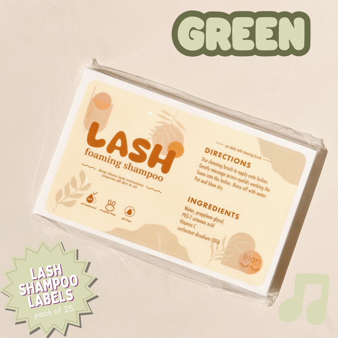lash shampoo LABELS (pack of 25)