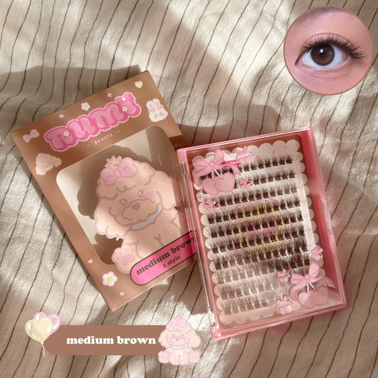 100pcs BROWN lash clusters