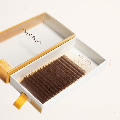 the NUE collection shade-matching color lashes