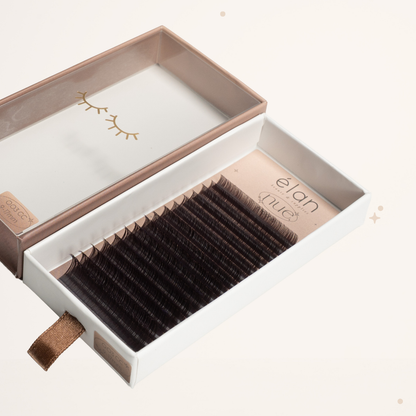 the NUE collection shade-matching color lashes