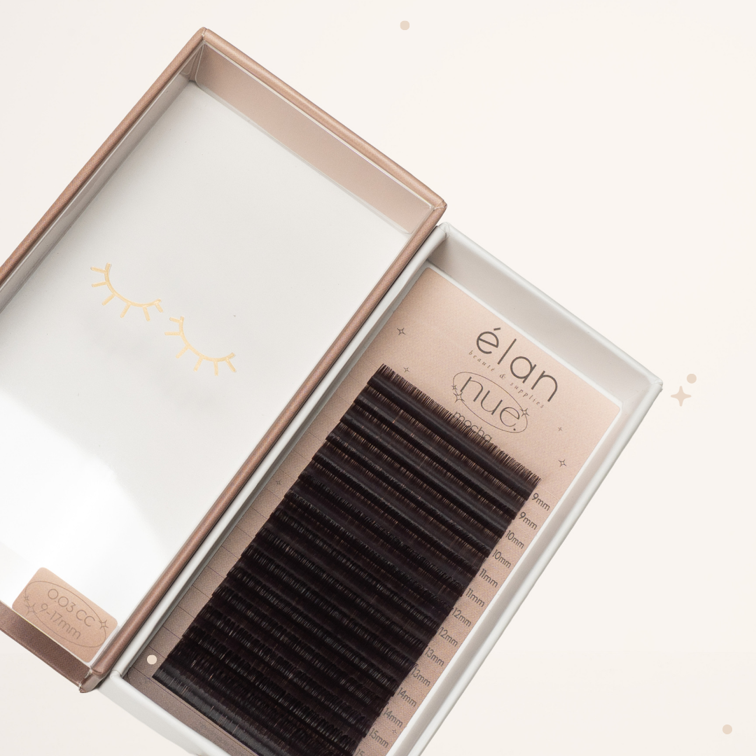 the NUE collection shade-matching color lashes
