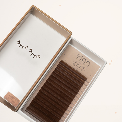 the NUE collection shade-matching color lashes