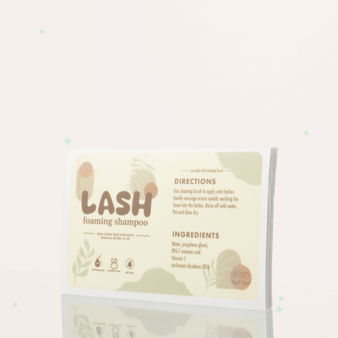 lash shampoo LABELS (pack of 25)
