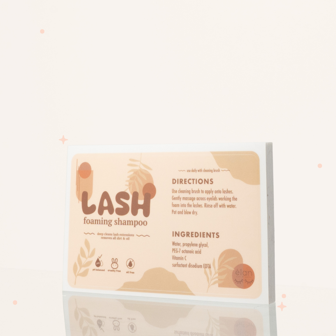 lash shampoo LABELS (pack of 25)