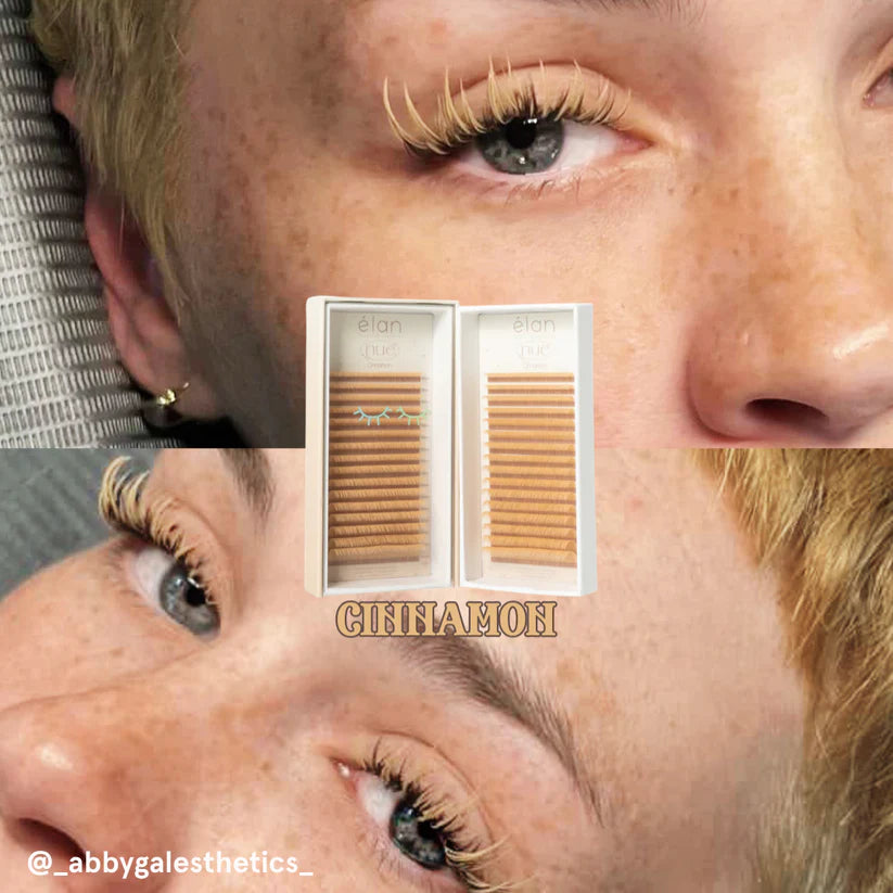the NUE collection shade-matching color lashes