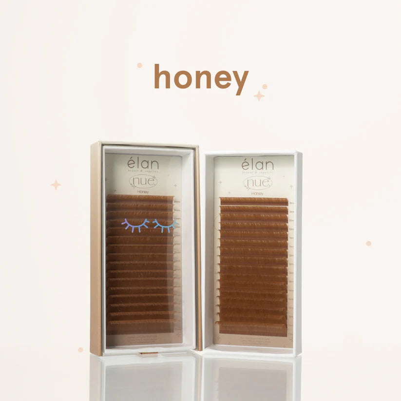 the NUE collection shade-matching color lashes