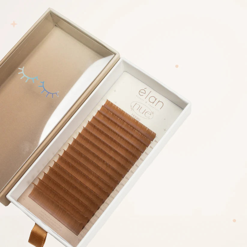 the NUE collection shade-matching color lashes