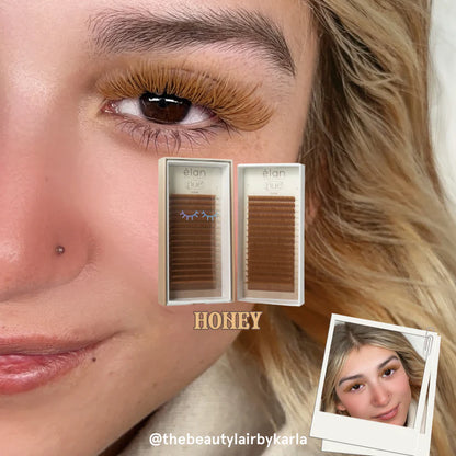 the NUE collection shade-matching color lashes