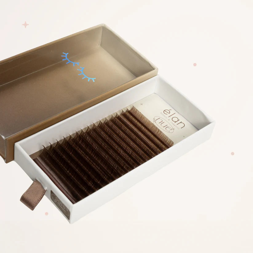 the NUE collection shade-matching color lashes