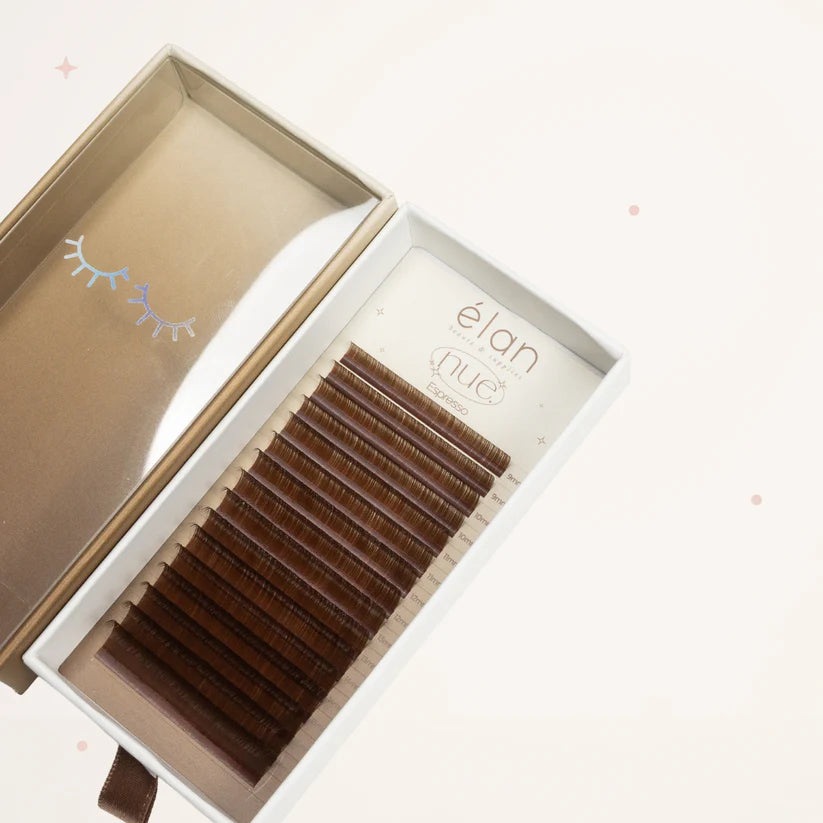 the NUE collection shade-matching color lashes