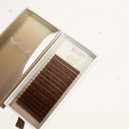 the NUE collection shade-matching color lashes