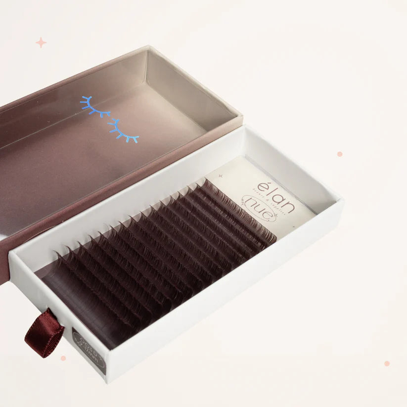 the NUE collection shade-matching color lashes