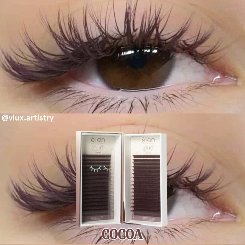 the NUE collection shade-matching color lashes