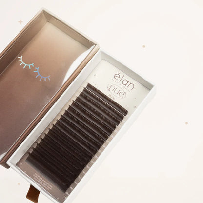 the NUE collection shade-matching color lashes