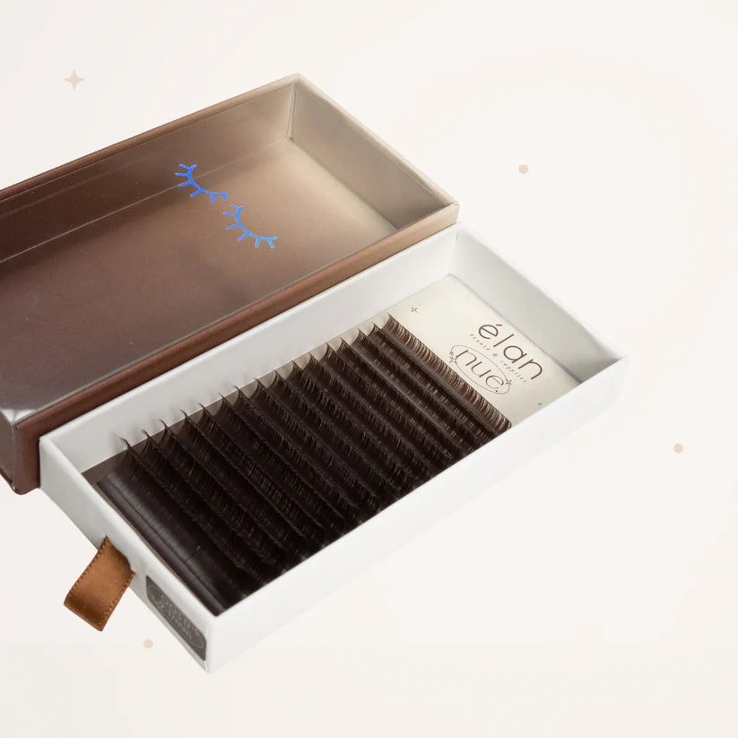 the NUE collection shade-matching color lashes