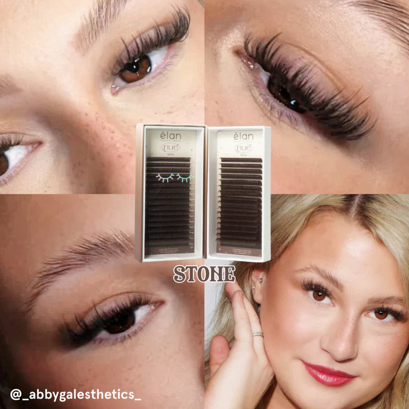 the NUE collection shade-matching color lashes