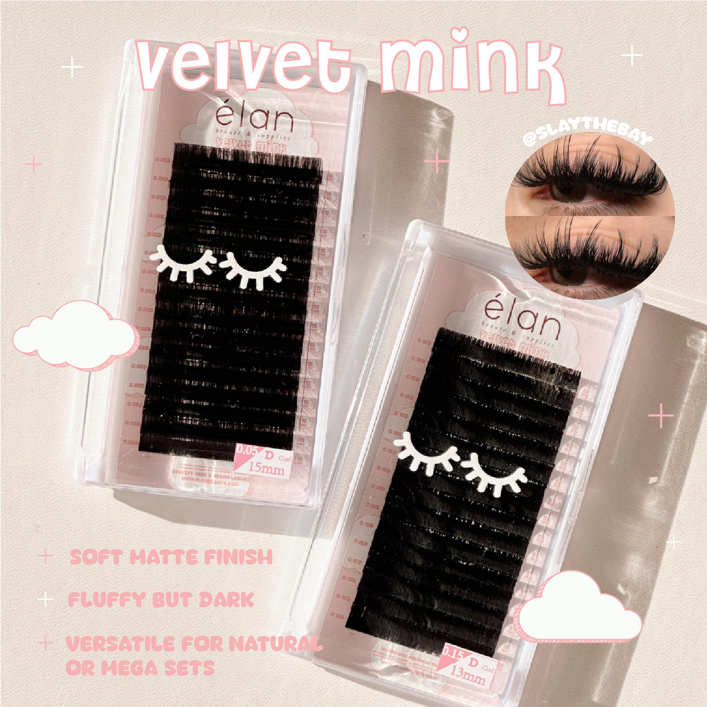 0.07 VELVET MINK lash trays ☁️